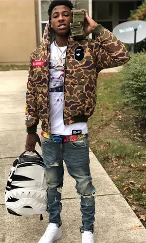 NBA YoungBoy wearing Sprayground other