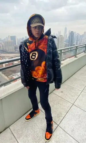 The Kid Laroi wearing Supreme hoody
