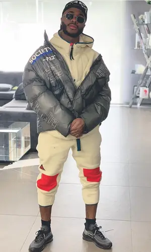 Raheem Sterling wearing Nike pants