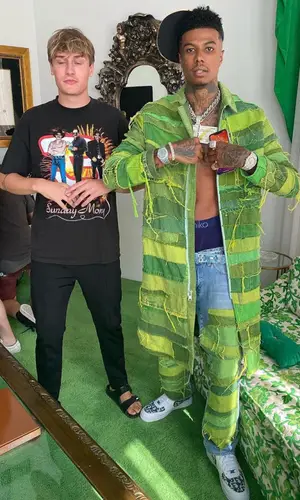 Blueface wearing Ethika underwear