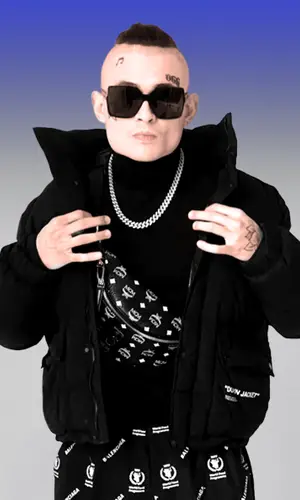 Morgenshtern wearing Off-White jacket
