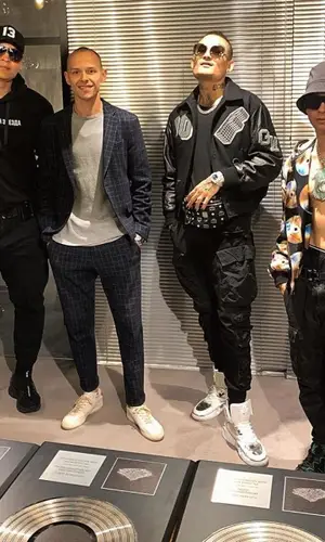 Slava Marlow wearing Louis Vuitton sneakers