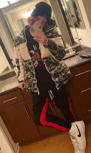 Lil Xan wearing Xanarchy t-shirt