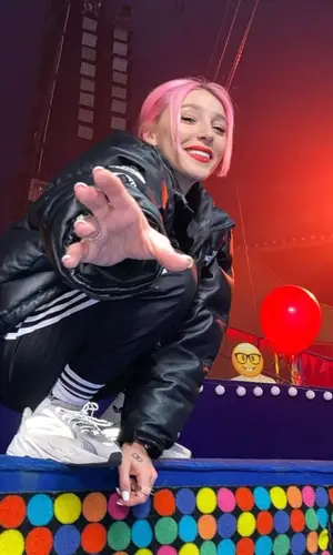 Анастасия Ивлеева wearing Adidas pants