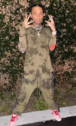 Swae Lee wearing Alchemist trousers