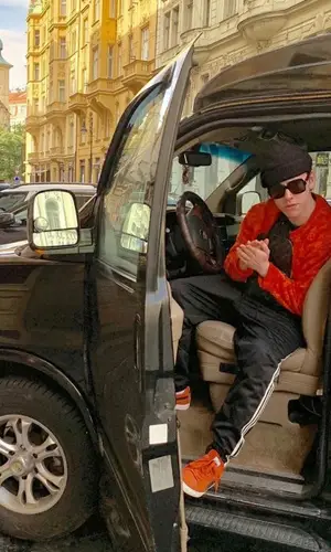 Big Baby Tape wearing Adidas pants
