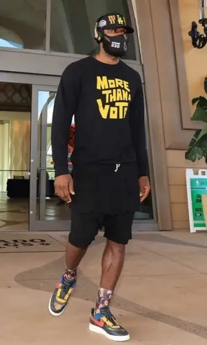 LeBron James wearing Rick Owens shorts