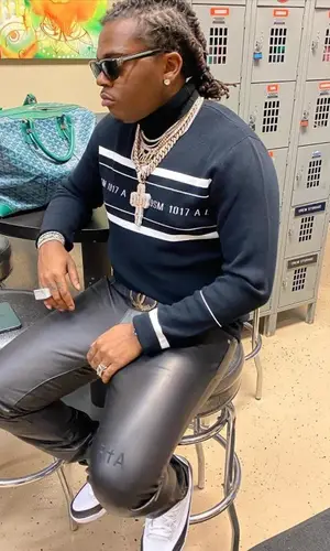 Gunna wearing Alyx top