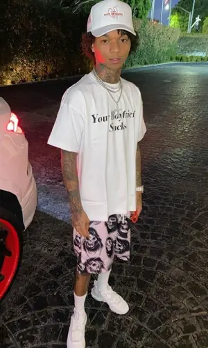 Swae Lee wearing Scars Los Angeles cap