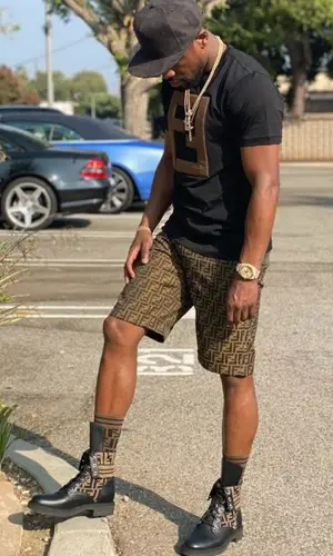Floyd Mayweather wearing Fendi sock