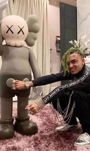 Lil Pump wearing Louis Vuitton other