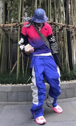 Bloody Osiris wearing Eastpak bag