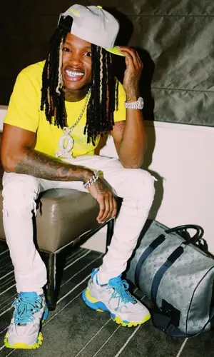 King Von wearing Amiri jeans