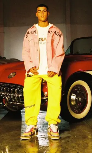 Lunay wearing Balenciaga t-shirt