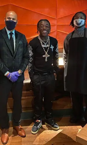 Lil Uzi Vert wearing Chrome Hearts top