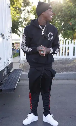 Quando Rondo wearing Chrome Hearts hoody