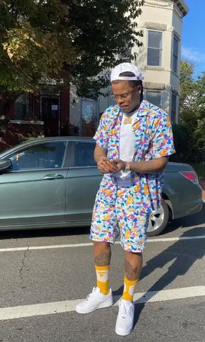 Sosamann wearing Bape sock