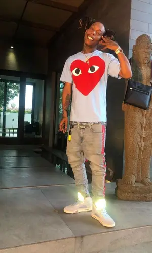 Chris King wearing Homme + Femme jeans