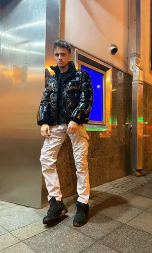 John However wearing Daily Paper jacket