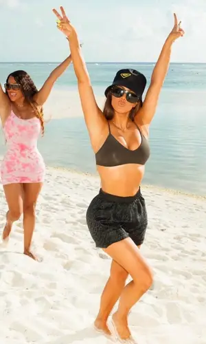 Kim Kardashian wearing Kiki de Montparnasse shorts