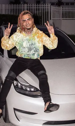 Lil Pump wearing Adidas hoody