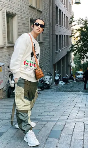 Yanix’s Outfit in Gucci Sweatshirt, MCM Bag & Versace Eyewear (2020)