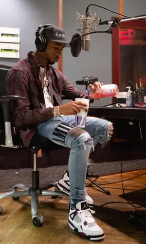 Key Glock wearing Amiri shirt