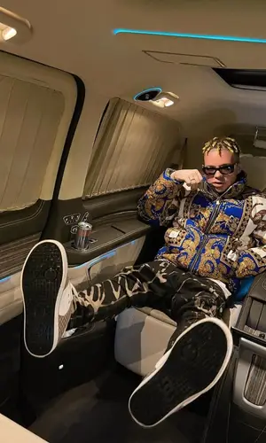 Элджей wearing Versace jacket