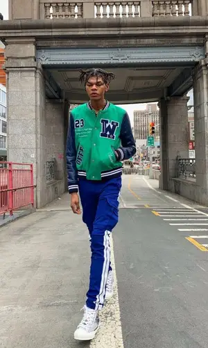 Trent Madison wearing Amiri pants