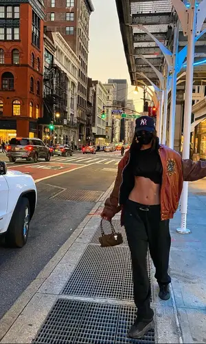 Bella Hadid wearing Prada bag