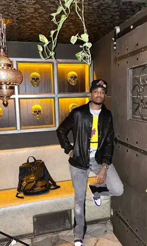 Quavo wearing Chrome Hearts backpack
