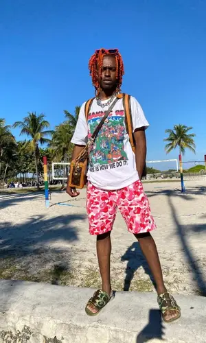 DP Kid wearing Louis Vuitton bag