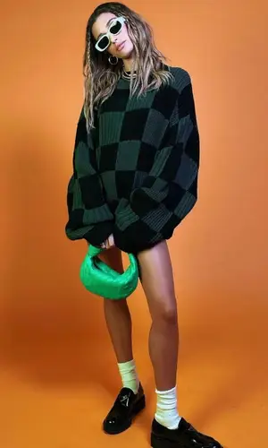 Hailey Bieber wearing Balenciaga sweater