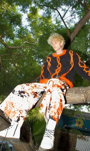 Machine Gun Kelly wearing S.R. Studio. La. Ca. sweater