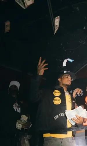 Quavo wearing Chrome Hearts hat