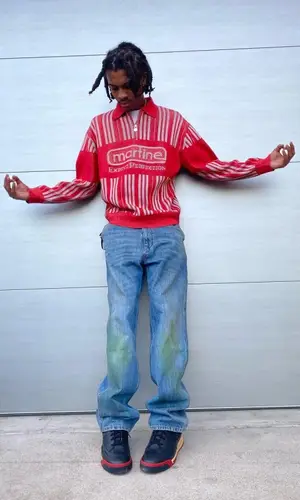 Yung Kayo wearing Martine Rose sweater