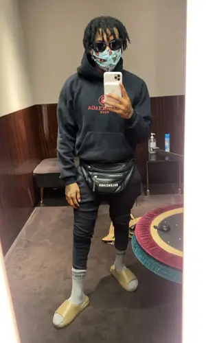 DDG wearing Yeezy sandal