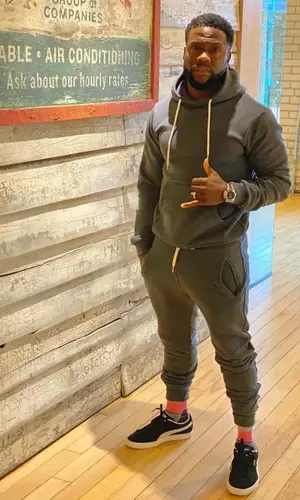 Kevin Hart wearing John Elliott sweatshirt