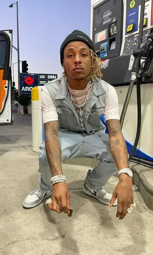 Rich The Kid wearing Celine hat