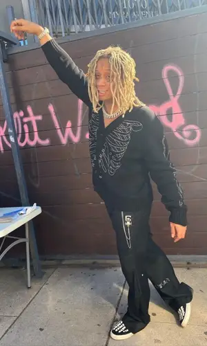 Trippie Redd wearing Amiri top