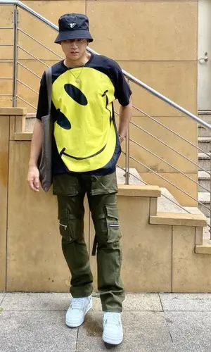 Quang Tran wearing Maverik pants