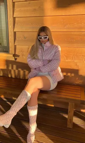 Kylie Jenner wearing Dior jacket