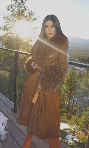Kourtney Kardashian’s Outfit in Saks Potts Jacket & Staud Pants (2020)
