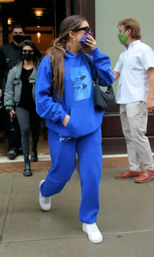 Addison Rae wearing Harry Hudson Merch hoody