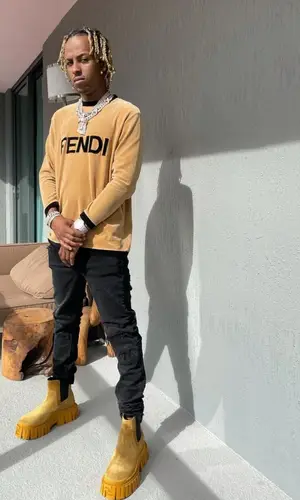 Rich The Kid wearing Fendi sweatshirt