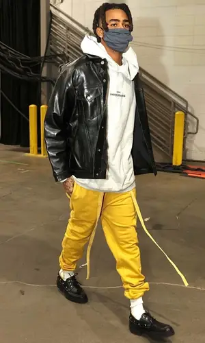 D'Angelo Russell wearing Fear of God pants