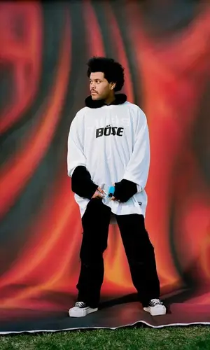 The Weeknd wearing Raf Simons pants