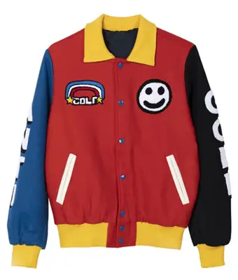 Golf Wang Wham! Chenille Logo Bomber Jacket 2020 iuu.org.tr