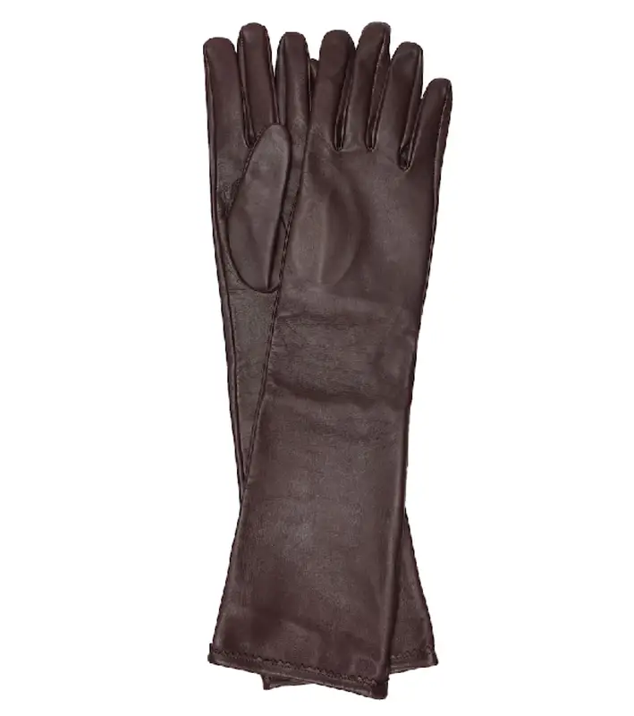 Maison Margiela Leather Gloves In Brown $449