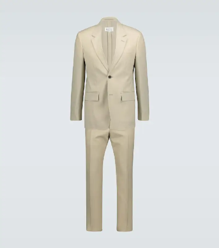 Maison Margiela Single-breasted Wool Suit In Beige $2425